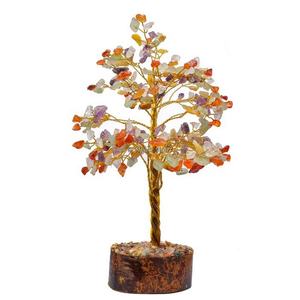 Vente en gros de cristaux d'agate de cornaline naturelle Arbre de pierres précieuses personnalisé avec fil d'or sculpté Technique de 300 puces pour la guérison - Product Image 4