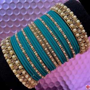 Venta Directa de Fábrica, Conjuntos de Brazaletes de Vidrio Redondos, Conjuntos de Churiyan Religiosos Islámicos para Mujeres Adultas, Joyería India - Product Image 6