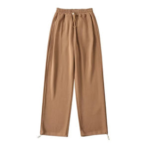 Nouveau pantalon de jogging pour femme, taille haute, en molleton, coupe large, avec taille élastique, coupe ample et décontractée, poches personnalisées, hiver, 100% biologique - Product Image 2