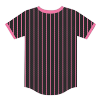 Maillot de baseball respirant à séchage rapide à rayures fines pour femme, vêtements de sororité grecque, rose et vert, pour la fraternité universitaire