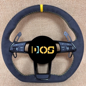Volant <span class=keywords><strong>de</strong></span> <span class=keywords><strong>voiture</strong></span> personnalisé DOS pour <span class=keywords><strong>Audi</strong></span> <span class=keywords><strong>R8</strong></span> TT TTS T RS A6 A7 A3 A4 A5 Sport, volant en cuir à fond plat avec palettes <span class=keywords><strong>de</strong></span> changement <span class=keywords><strong>de</strong></span> vitesse - Product Image 4