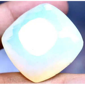 Opale de feu naturelle de qualité AAA+ 78,80 carats, taille coussin, certifiée non chauffée, pierre précieuse australienne Welo, Gem182 - Product Image 4