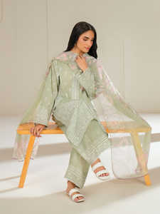 Nueva elegancia cultural, tela estampada de césped para todas las estaciones, vestido Shalwar Kameez de 3 piezas para mujeres indias pakistaníes, traje Salwar - Product Image 6