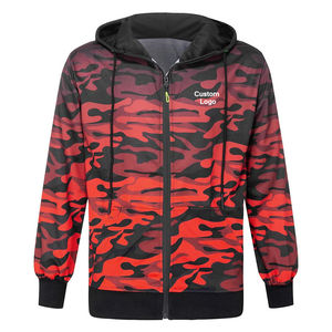 Sudadera con capucha de poliéster 100% con sublimación de camuflaje personalizada con estampado completo y diseño de logotipo para hombres y mujeres - Product Image 4