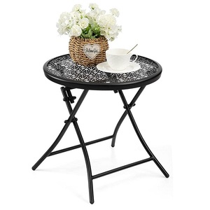 DESIGN TRADITIONNEL COUPE LASER FARMOUSE TABLE DE JARDIN NOIR ENDUIT FINI TABLE À MANGER EXTÉRIEURE EN ALUMINIUM POUR PATIO - Product Image 2