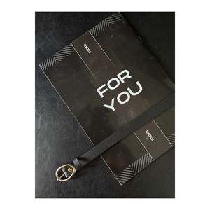 Thin <b>Belt</b> with <b>Gold</b> Buckle, Trouser <b>Belt</b>, Shirt <b>Belt</b>, Jacket <b>Belt</b>, <b>Dress</b> <b>Belt</b> - Black - Product Image 4