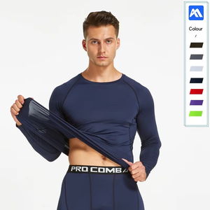 Rashguard vierge OEM Chemise de compression imprimée à manches courtes et manches longues Protège-éruptions en polyester à sublimation avec logo personnalisé pour hommes - Product Image 3