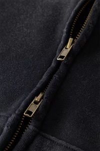 Sweat à capuche zippé oversize 100 % coton pour homme, modèle 2025, personnalisable, vierge, haute qualité, style vintage, effet délavé, délavé soleil et délavé à l'acide, pour l'hiver - Product Image 5