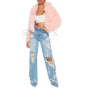 เสื้อโค้ทขนเทียมของผู้หญิงและแจ็กเก็ตเสื้อโค้ทขนสัตว์เทียมระบายอากาศได้ดีแบบถักตามสั่งสำหรับฤดูหนาว2023 - Product Image 1