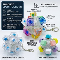 Porte-clés testeur de commutateur à 12 touches lumineux, jouet anti-stress de dessin animé, pendentif de sac à dos, article promotionnel personnalisé, cadeau de fête, cadeau de Noël