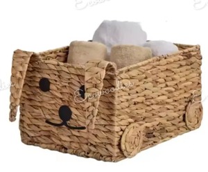 ตะกร้าหวายสำหรับเก็บของเล่นสำหรับเด็กตกแต่งห้องเด็กตู้เสื้อผ้าของตกแต่งบ้านกระต่ายสัตว์แบบแฮนด์เมด - Product Image 5