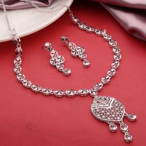 Collares llamativos chapados en plata, joyería de moda, joyería de Festival, joyería tradicional, joyería de latón de imitación, Plateado - Product Image 1