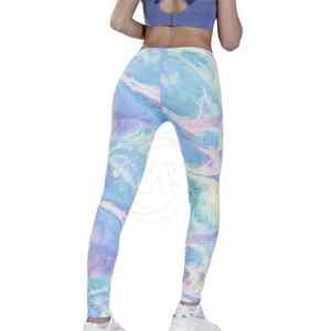 Vêtements de sport pour femmes, leggings en satin à taille haute et coupe ajustée, sublimation, vente chaude, nouveau style et leggings respirants pour femmes - Product Image 2