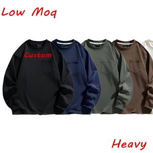 เสื้อสเวตเตอร์คอกลมมีฮู้ดสำหรับผู้ชายผ้าคอตตอนเนื้อนุ่มน้ำหนักมาก330ออกแบบได้ตามต้องการ - Product Image 1