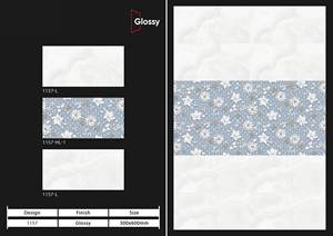 Azulejos de pared de cerámica 300x600mm Pared interior Azulejo de flor de porcelana esmaltada Fabricante de azulejos de pared de cerámica en India - Product Image 5