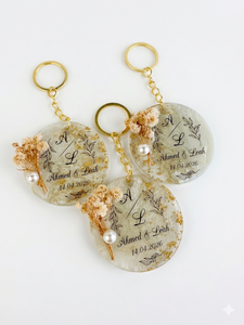 Imanes de Resina Epoxi Dorados Personalizados para Recuerdos de Boda, Corazón, Redondos, Florales, para Despedida de Soltera, Fiesta de Compromiso, Regalos para Invitados - Product Image 6