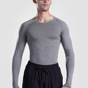Seamless Slim Athletic <b>Muscle</b> Tee Quick Dry High Compression Gym Rash Guard for <b>Men</b> <b>Men's</b> Fitness Bodybuilding Fitness <b>T</b>-<b>Shirt</b> - Product Image 1