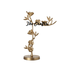 Support à bijoux en aluminium couleur or en forme de feuille pour la décoration intérieure Support de rangement pour bijoux de la plus haute qualité - Product Image 4