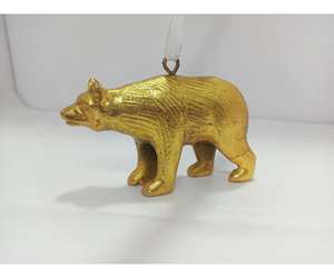 Escultura de Rinoceronte Moderna de Aluminio con Acabado Dorado Premium, Tallada y Moldeada Artísticamente, Decoración para el Hogar, Adorno de Mesa a Precio Económico - Product Image 2