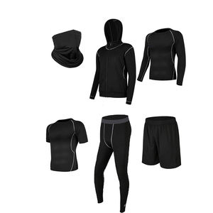 Ensemble de combinaison de compression pour entraînement de gymnastique, course à pied, jogging, compression, ensemble de gymnastique à la mode pour hommes à vendre - Product Image 1