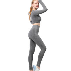 Conjuntos de gimnasio para mujer de nuevo estilo del fabricante superior calidad profesional tendencia moda a prueba de viento sin costuras transpirable - Product Image 5