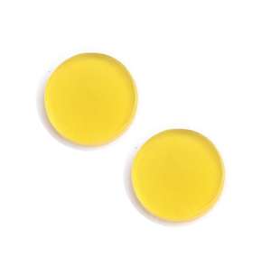 มาใหม่12มม. เรียบควอตซ์ Cabochon พลอยสีเหลืองคาลซิโดนีธรรมชาติหลวมสำหรับทำเครื่องประดับ - Product Image 1