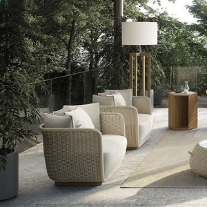Phong cách giải trí hiện đại ngoài trời nội thất sân vườn phòng khách & biệt thự sofa đặt cho sân công viên & căn hộ mây & Vật liệu dây - Product Image 2