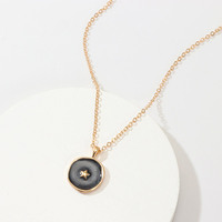 Collier en émail avec pendentif pièce astrologique colorée, vente en gros, faible MOQ 10 pièces