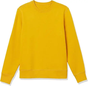 Sudadera de Invierno Personalizada para Mujer, Transpirable, 100% Algodón, Lisa, de Manga Larga, Estilo Urbano, Color Amarillo Mantequilla, 100% Algodón - Product Image 1