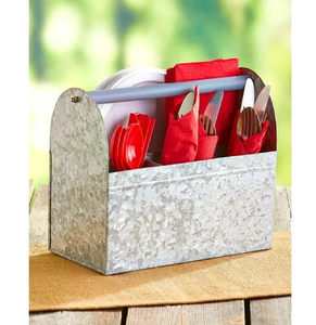 Cubiertos y utensilios de metal galvanizado con asa de transporte - Product Image 2