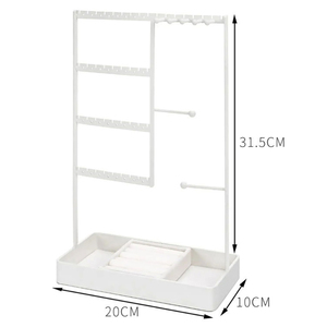 Support à bijoux rectangulaire moderne portable avec dimensions 20x10x31,5CM - Product Image 6