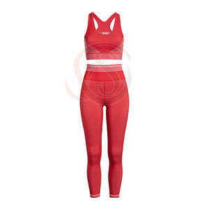 Conjunto Deportivo de Yoga para Mujer, 2 Piezas, 100% Algodón, Transpirable, de Alta Sujeción, Leggings de Cintura Alta y Sujetador Deportivo, Novedad 2024 - Product Image 5