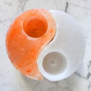 Porte-bougies en forme de sel de l'Himalaya Ying Yang, porte-bougies en sel Yin Yang, porte-bougies en sel de l'Himalaya Ying Yang - Product Image 6
