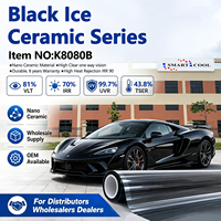 Película de cerámica nano para ventanas de coche con 8 años de garantía, Black Ice Ceramic, 99% de absorción infrarroja, 100% de protección ultravioleta, rechazo de calor.