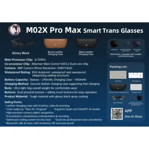 Gafas Inteligentes AOSENWELL M02 ProMax con IA, Cámara de 13MP y 1080P, Resistentes al Agua IPX-5, Traducción en Tiempo Real para Primera Persona - Product Image 2