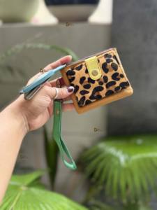 El último diseñador de moda, bolso de mano Unisex occidental, cuero reciclado, estampado de animales, monedero, tarjetero, botón a presión - Product Image 2