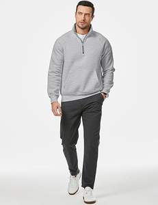 Oversized Heavyweight <b>Zip</b> <b>Up</b> <b>Hoodie</b> Men 100 Cotton Thick <b>Fleece</b> Streetwear Plain Zipper Sweatshirt - Product Image 4
