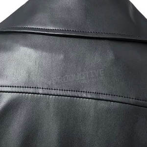 Chaqueta de Otoño de manga larga de cuero PU para mujer 2022, transpirable, teñido liso, nuevo diseño de moda con procesamiento terminado - Product Image 4