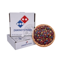 Sachet Mylar en forme de pizza pour impression numérique, 3,5g, finition mate, saveur chocolat, emballage spécial imprimé avec boîte