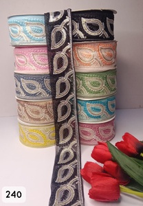 ผ้าลูกไม้ปักของตกแต่งสำหรับเจ้าสาวชุดส่าหรี - Product Image 4