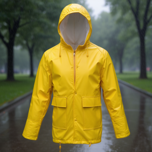 เสื้อกันฝน ASATEX สีเหลือง PU น้ำหนักเบาและทนทาน - Product Image 3