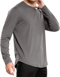 Crew Fitness T-shirt à manches courtes en coton épais pour homme Design décontracté élégant avec logo brodé de haute qualité Tissu tricoté - Product Image 1