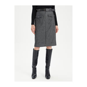 BGN Women's Viscose Blend Top <b>Pocket</b> <b>Belt</b> Detailed Skirt Model W24S091 - Product Image 4