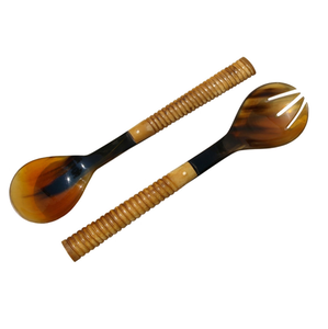 Buffalo Horn <b>salad</b> <b>Spoon</b> Shining and Well Polished <b>Spoons</b> carved handle <b>salad</b> ox horn server for Customized Piece Packing - Product Image 5