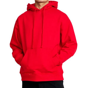 เสื้อฮู้ดดี้ผู้ชายไซส์ใหญ่คุณภาพสูง ผ้าฝ้าย 100% ระบายอากาศ แห้งเร็ว สีพื้น มีกระเป๋า  ผู้ผลิตจากโรงงานโดยตรง - Product Image 1