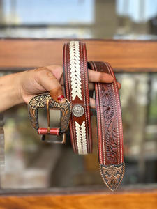 Ceinture en cuir de vachette véritable pour hommes gravée à boucle ardillon décontractée Offre Spéciale de haute qualité - Product Image 5