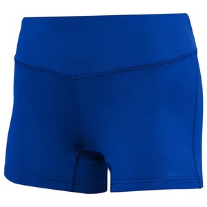 Short de gymnastique respirant personnalisable pour femmes nouveau style de collants de yoga avec poches latérales bout à bout motif solide - Product Image 5