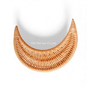 Décoration murale bohème artisanale en forme de lune, matériaux naturels, décoration de chambre d'enfant et de maison - Product Image 2