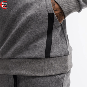 Sweat-shirt à capuche en molleton 100 % coton personnalisé pour homme, vêtements de sport d'hiver, imperméable, respirant, léger, chaud, uni, 3D - Product Image 3