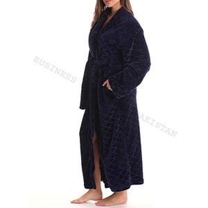 Bata de baño de terciopelo de calidad personalizada de último diseño Material de lana Premium bata de baño caliente - Product Image 2